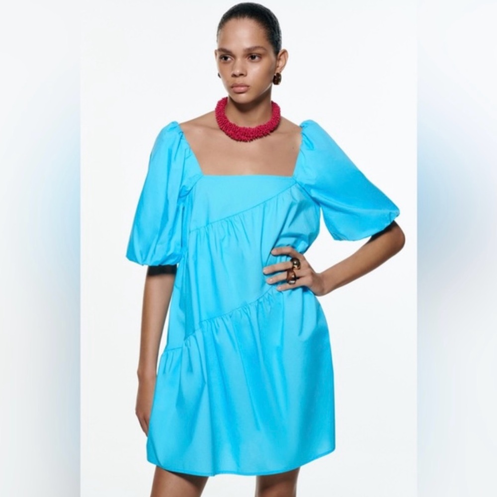 Zara Vibrant Blue Mini Dress
